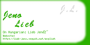 jeno lieb business card